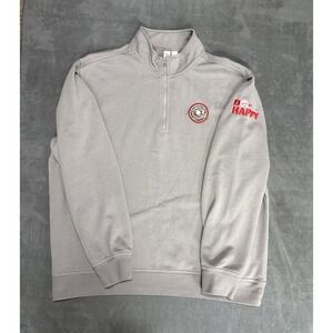 Shipley Do-Nuts Employee Gray Quarter Zip Embroidered Patch Sweatshirt XL